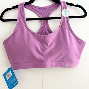 Columbia Purple Sports Bra - Supportive Racerback